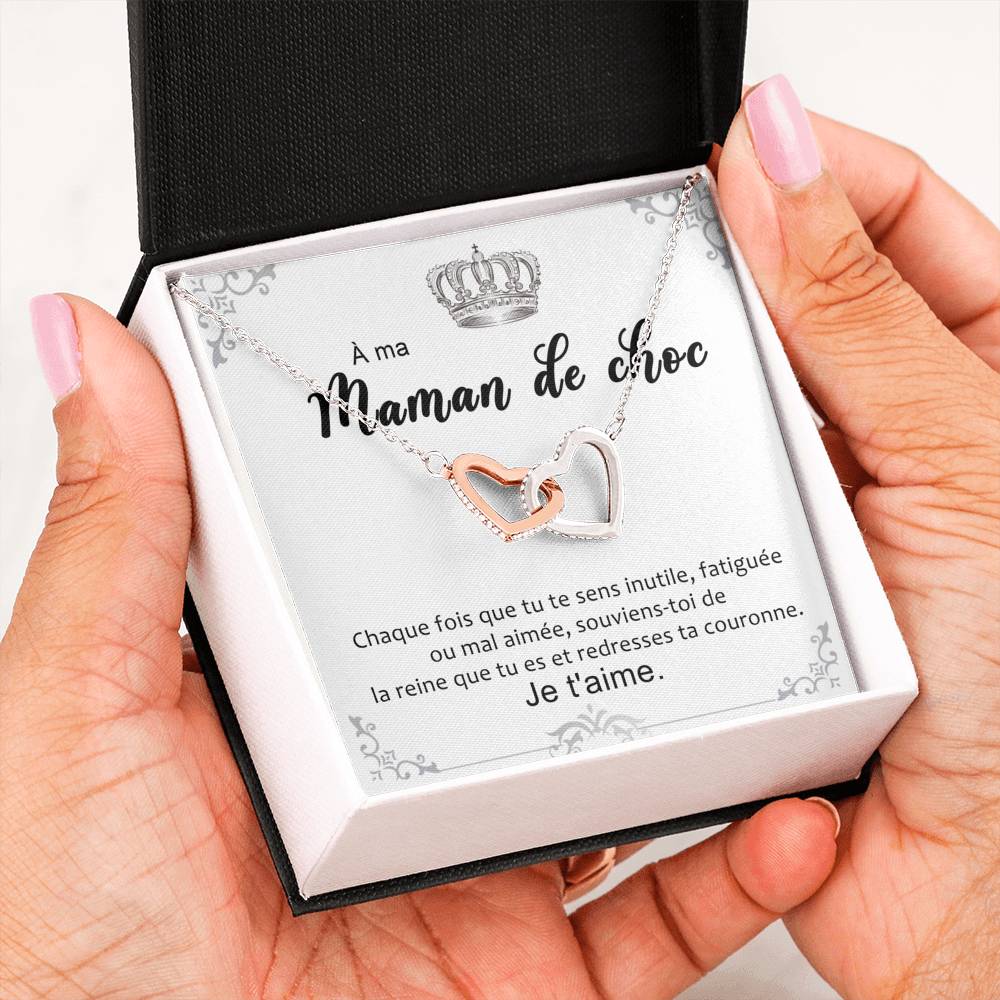 ONEMOM • Collier Déclaration Maman Double Cœur - Lehnaa