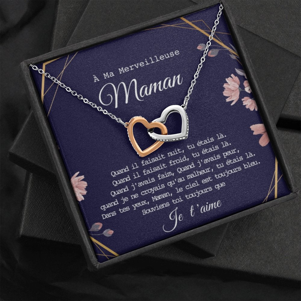 ONEMOM • Collier Déclaration Maman Double Cœur - Lehnaa