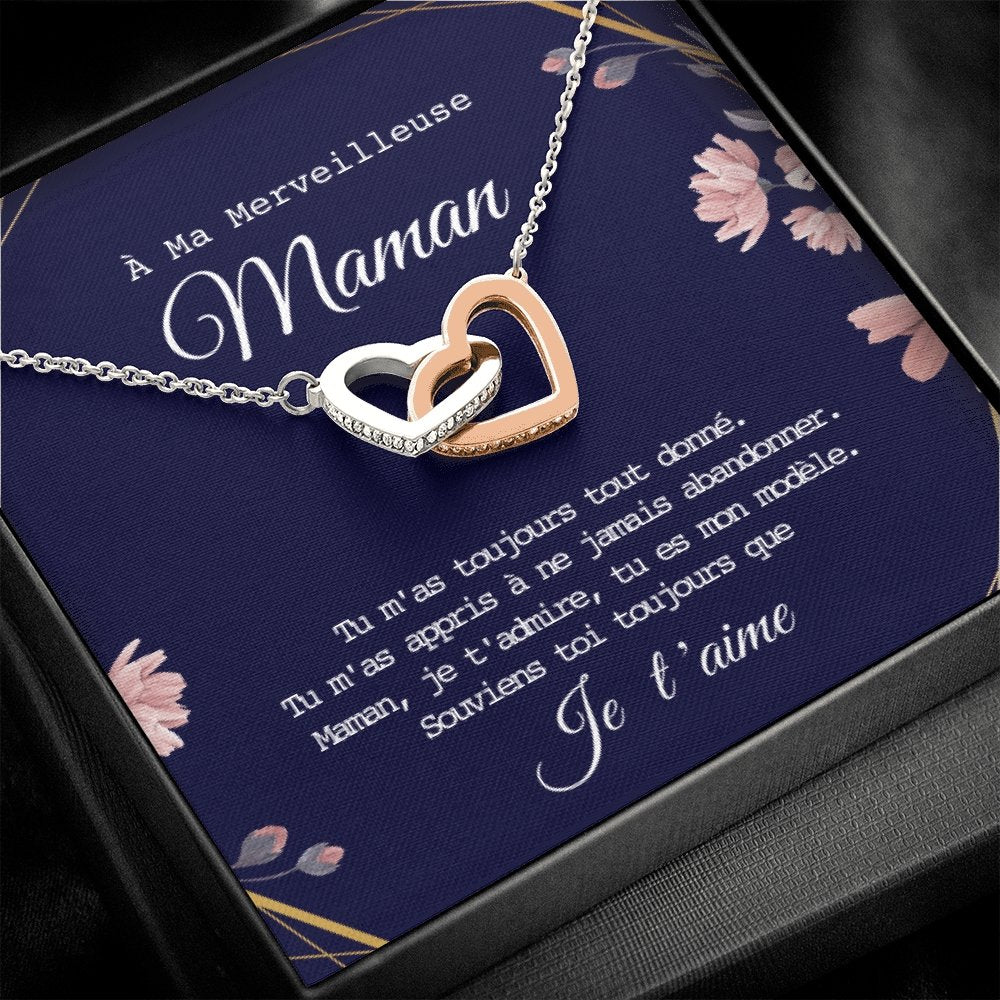 ONEMOM • Collier Déclaration Maman Double Cœur - Lehnaa