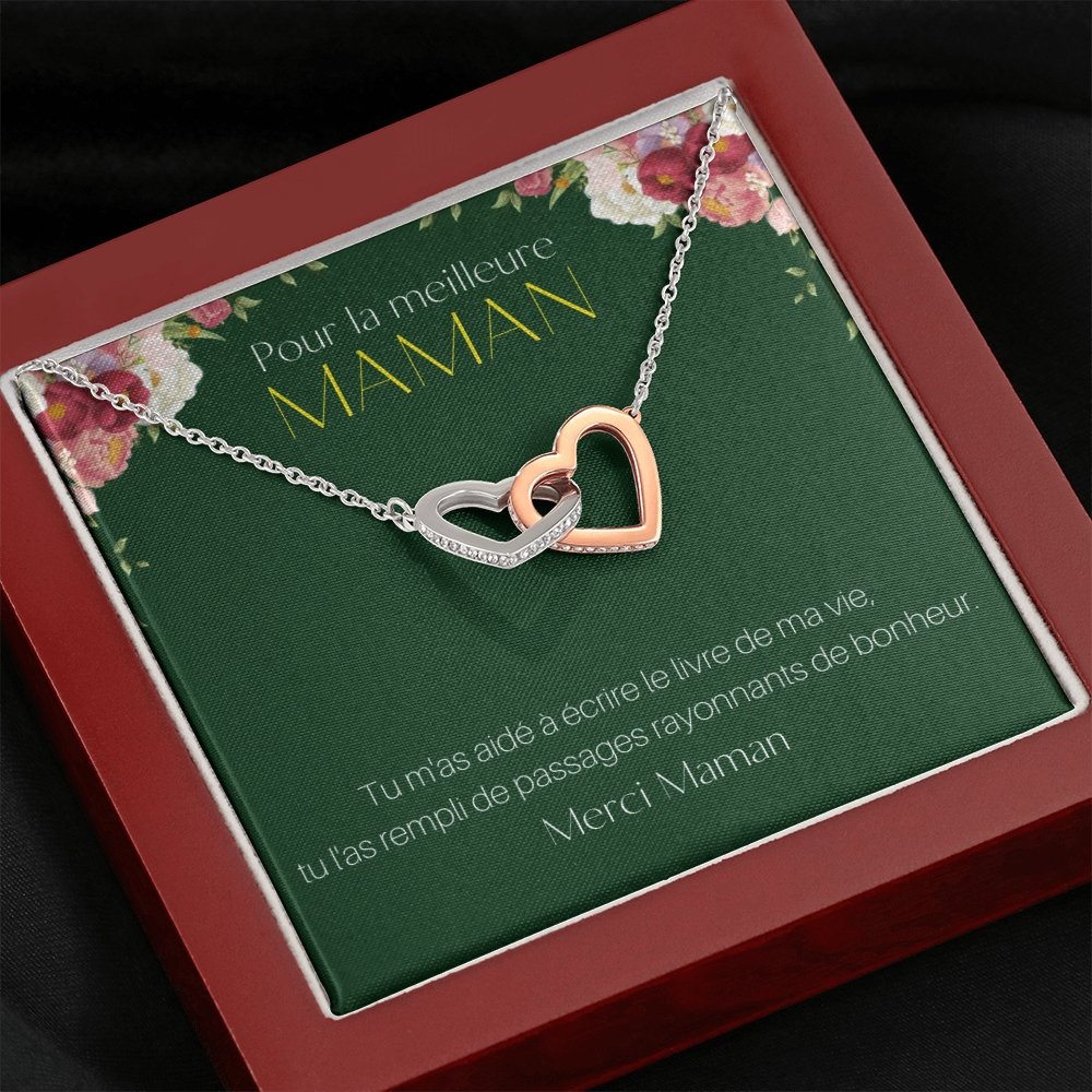 ONEMOM • Collier Déclaration Maman Double Cœur - Lehnaa