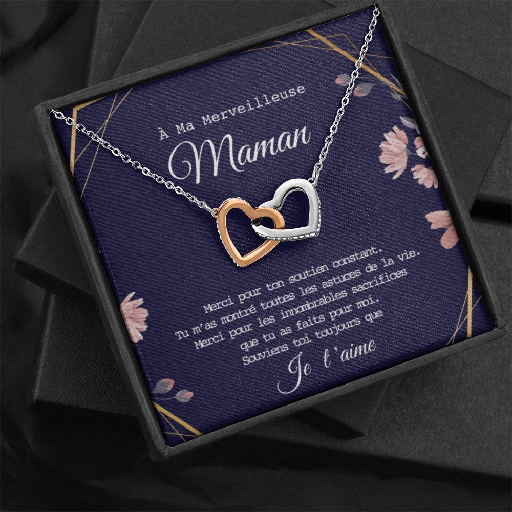 ONEMOM • Collier Déclaration Maman Double Cœur - Lehnaa