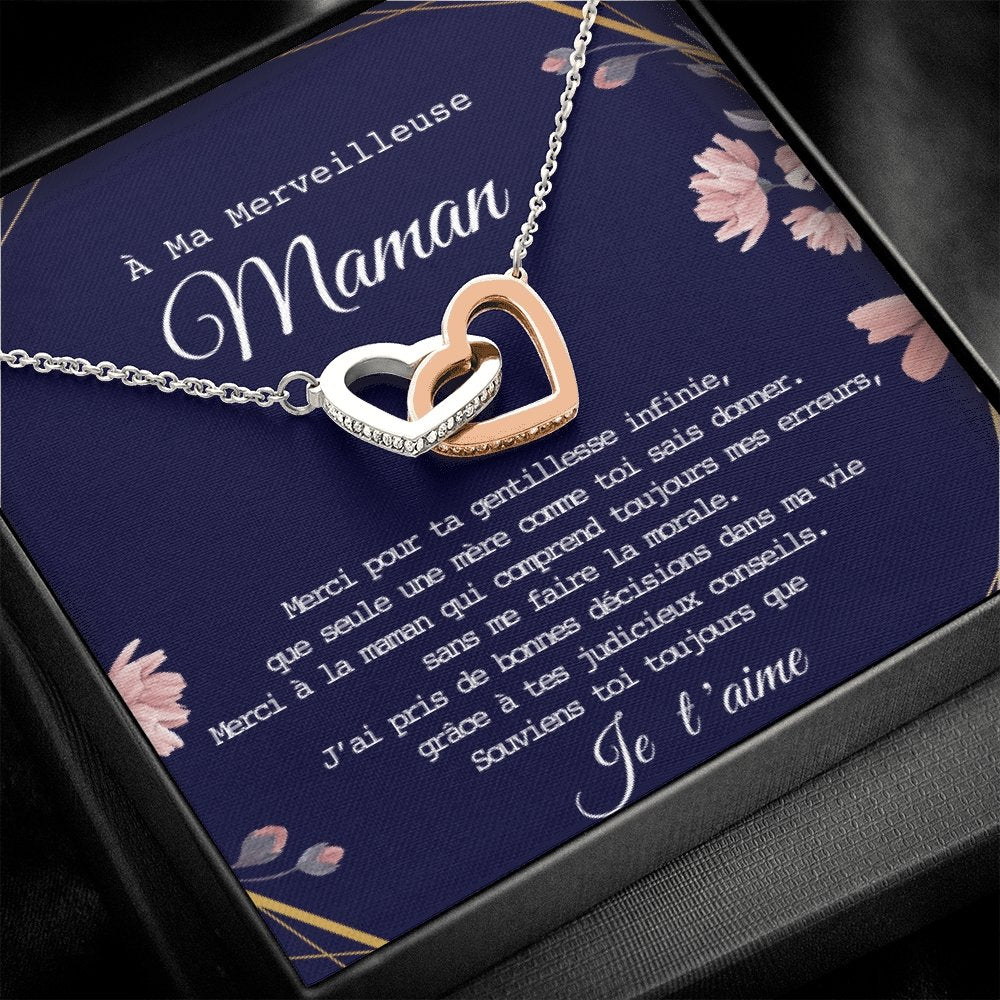 ONEMOM • Collier Déclaration Maman Double Cœur - Lehnaa