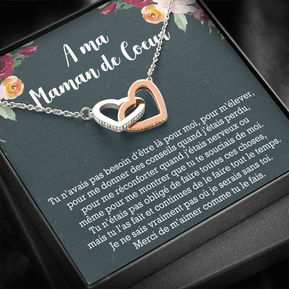 ONEMOM • Collier Déclaration Maman Double Cœur - Lehnaa