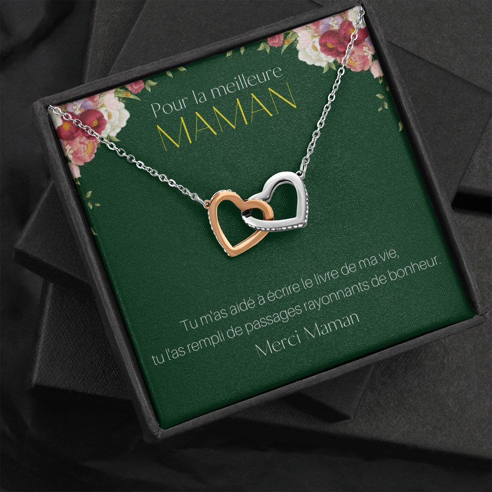 ONEMOM • Collier Déclaration Maman Double Cœur - Lehnaa