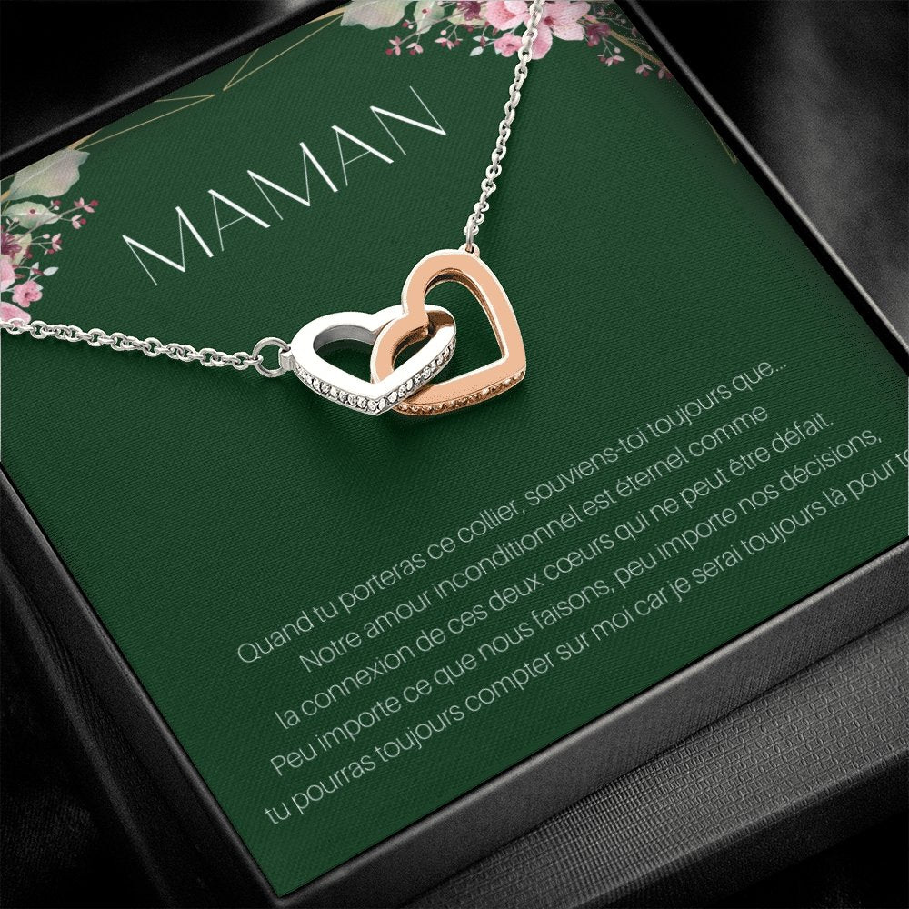 ONEMOM • Collier Déclaration Maman Double Cœur - Lehnaa