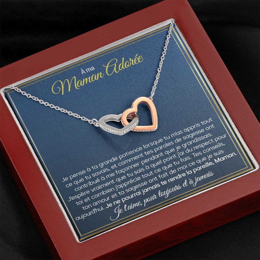 ONEMOM • Collier Déclaration Maman Double Cœur - Lehnaa