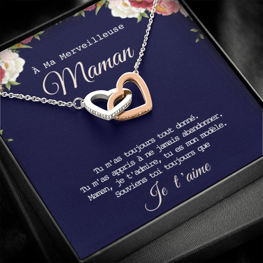 ONEMOM • Collier Déclaration Maman Double Cœur - Lehnaa