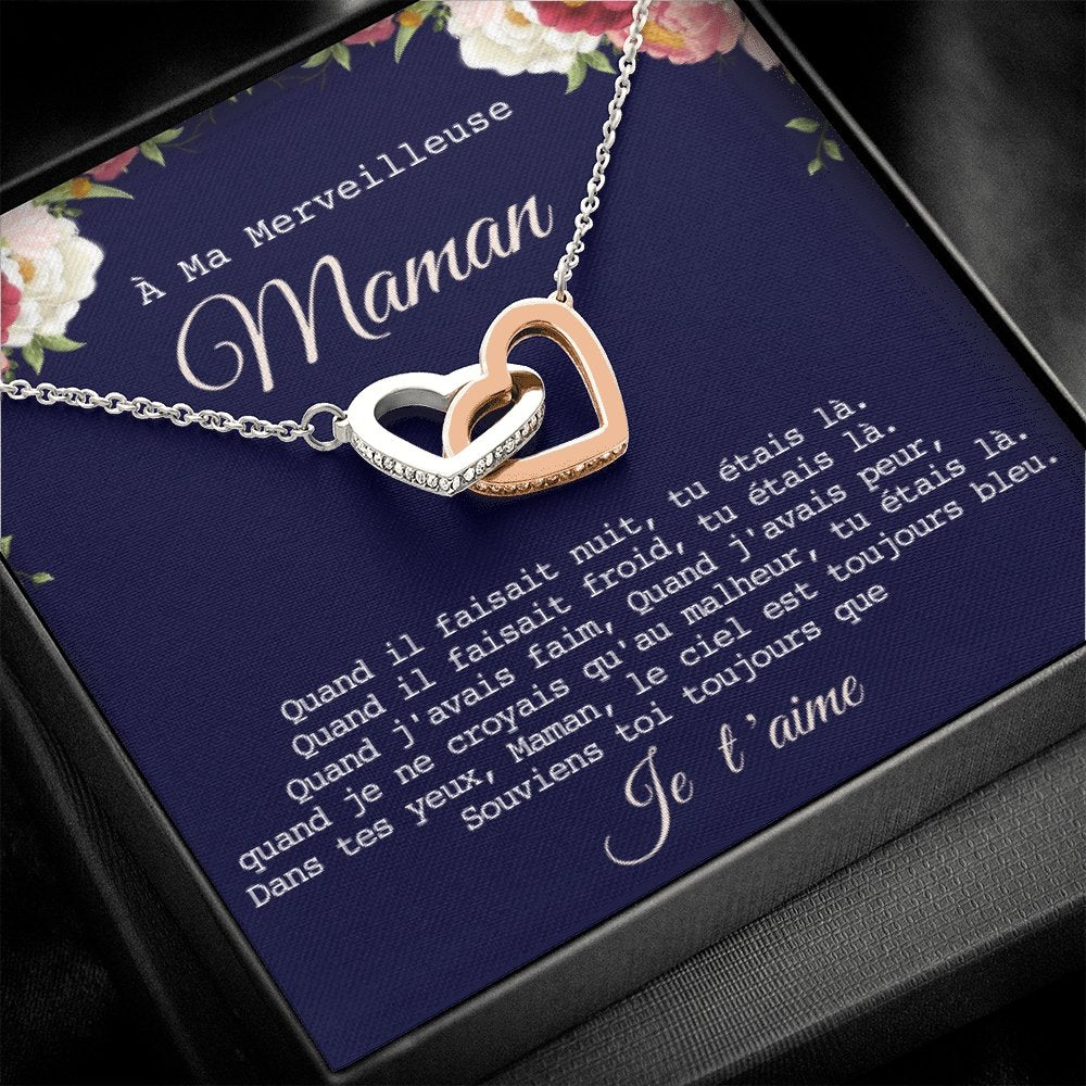 ONEMOM • Collier Déclaration Maman Double Cœur - Lehnaa