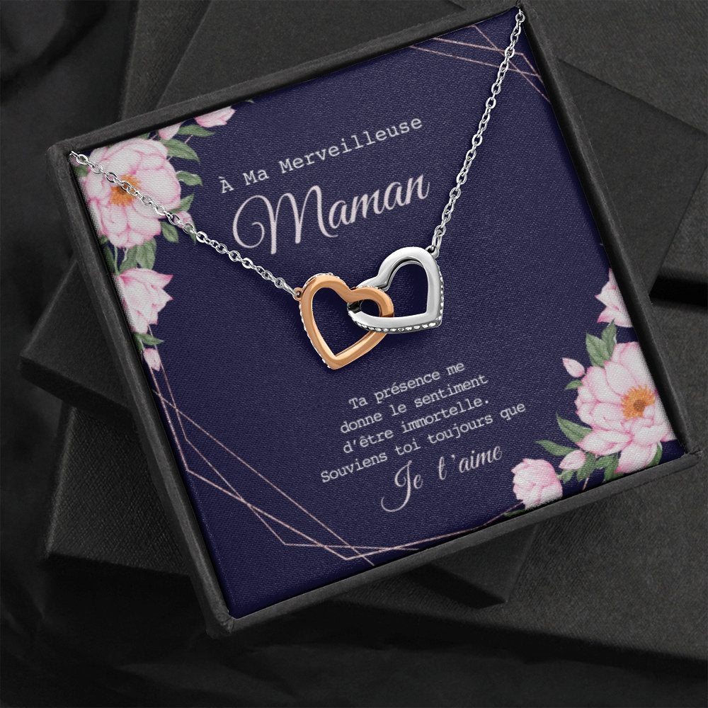 ONEMOM • Collier Déclaration Maman Double Cœur - Lehnaa