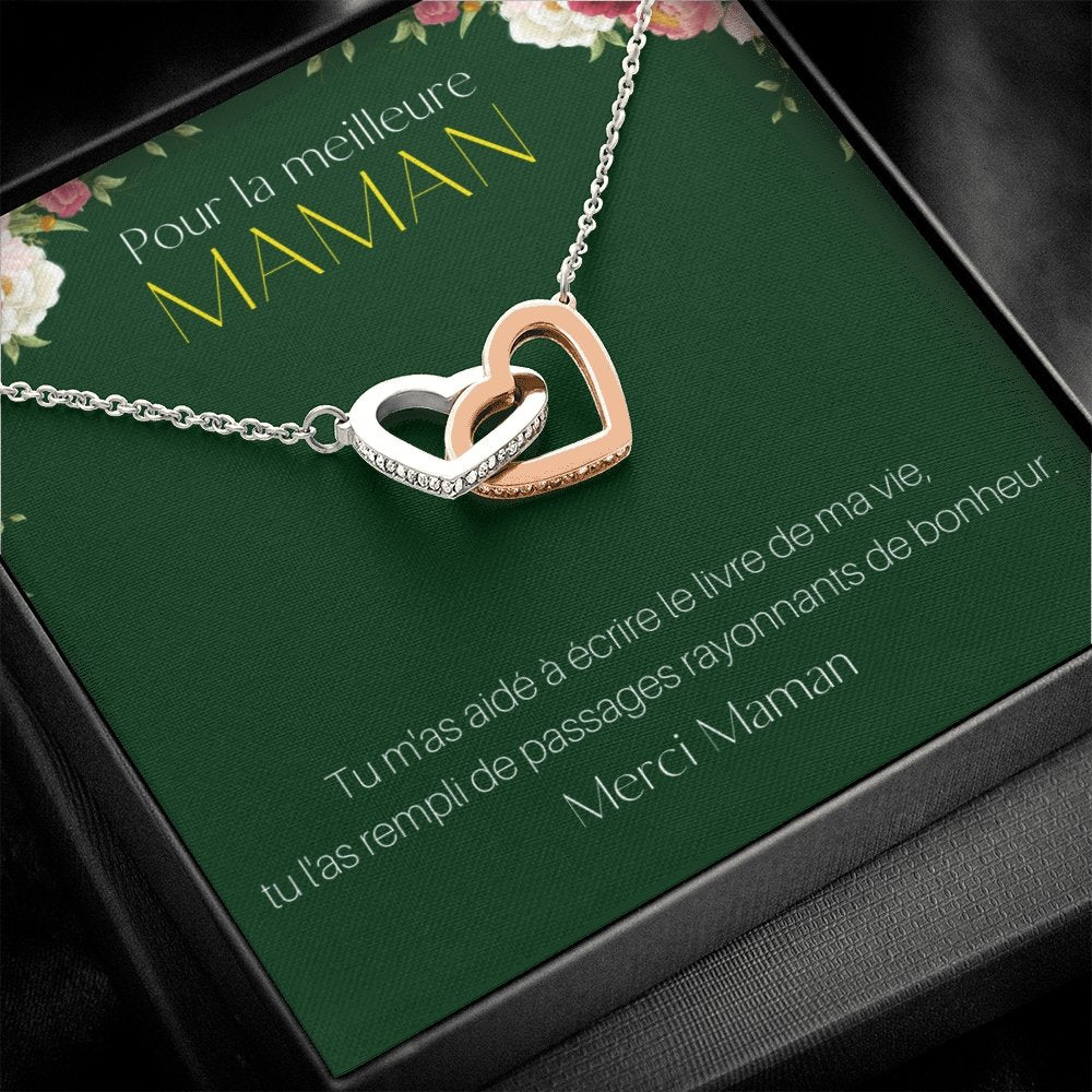 ONEMOM • Collier Déclaration Maman Double Cœur - Lehnaa