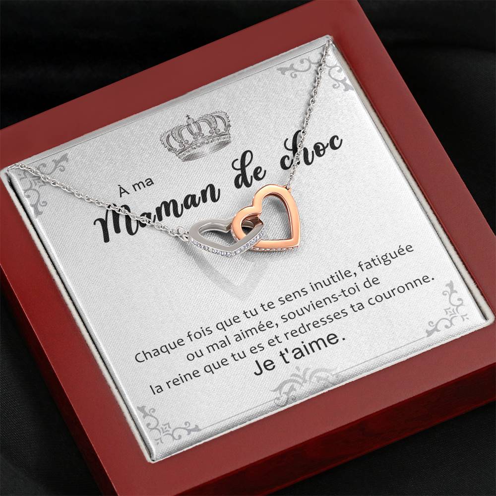 ONEMOM • Collier Déclaration Maman Double Cœur - Lehnaa