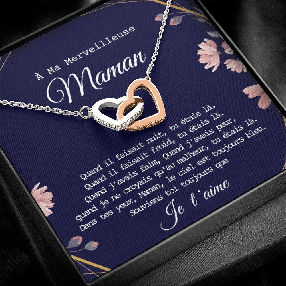 ONEMOM • Collier Déclaration Maman Double Cœur - Lehnaa