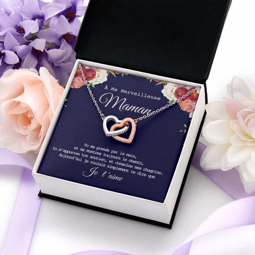 ONEMOM • Collier Déclaration Maman Double Cœur - Lehnaa