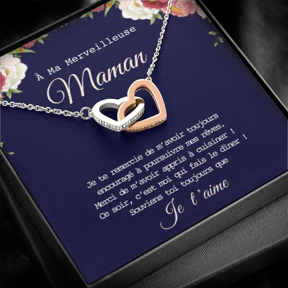 ONEMOM • Collier Déclaration Maman Double Cœur - Lehnaa