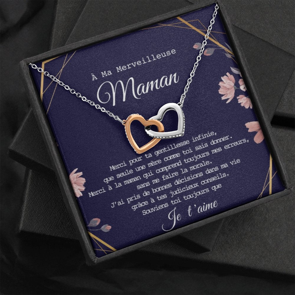 ONEMOM • Collier Déclaration Maman Double Cœur - Lehnaa