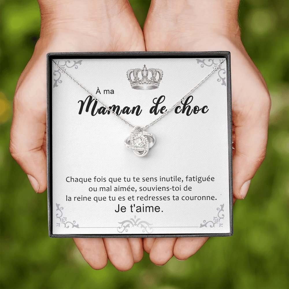 ONEMOM • Collier Déclaration Maman Noeud d'Amour - Lehnaa