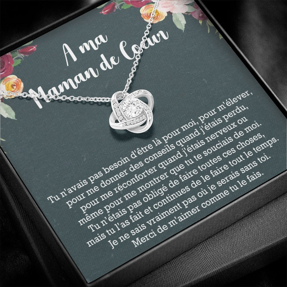 ONEMOM • Collier Déclaration Maman Noeud d'Amour - Lehnaa