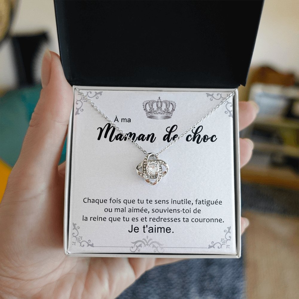 ONEMOM • Collier Déclaration Maman Noeud d'Amour - Lehnaa