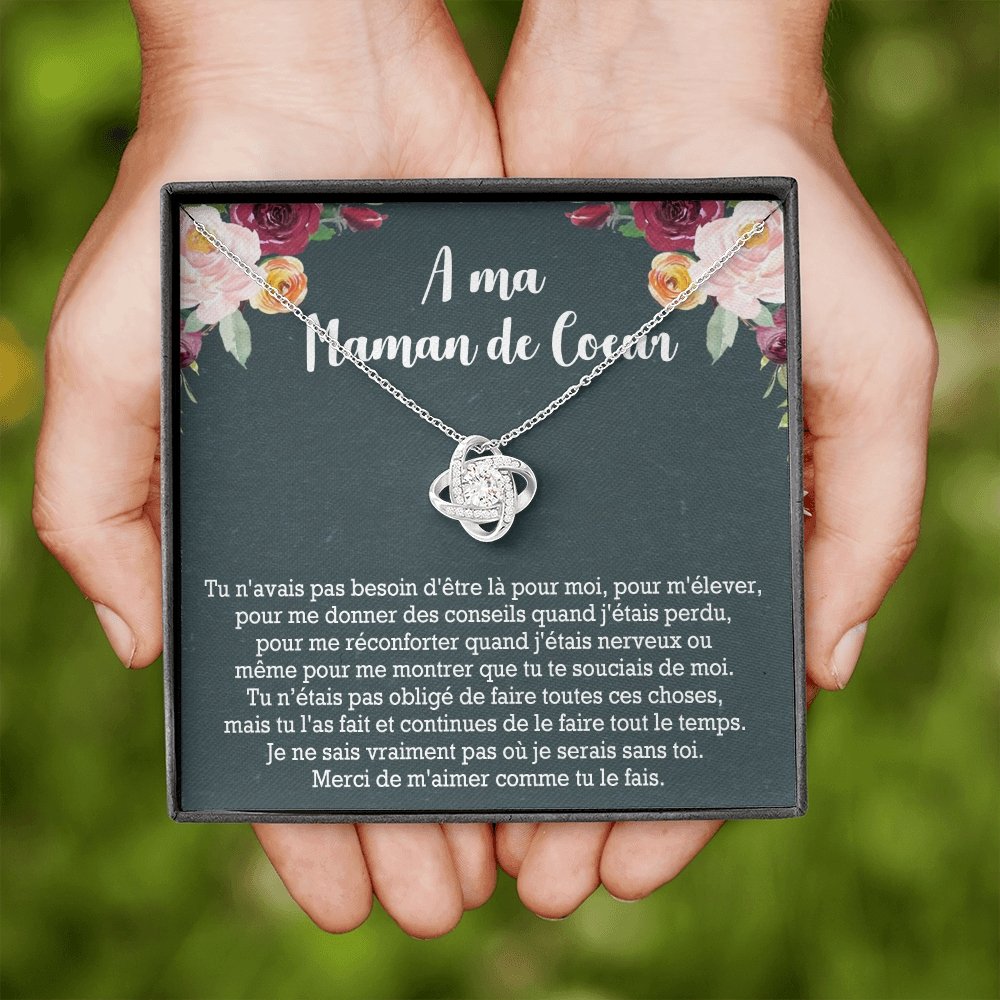 ONEMOM • Collier Déclaration Maman Noeud d'Amour - Lehnaa