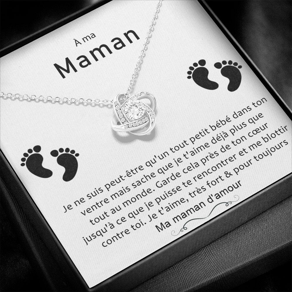 ONEMOM • Collier Déclaration Maman Noeud d'Amour - Lehnaa