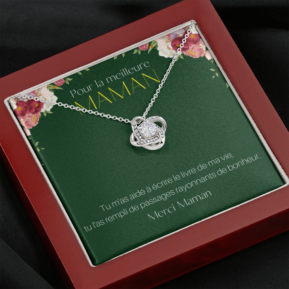 ONEMOM • Collier Déclaration Maman Noeud d'Amour - Lehnaa