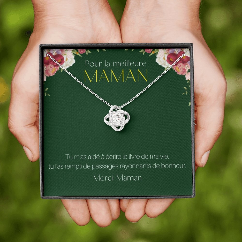 ONEMOM • Collier Déclaration Maman Noeud d'Amour - Lehnaa
