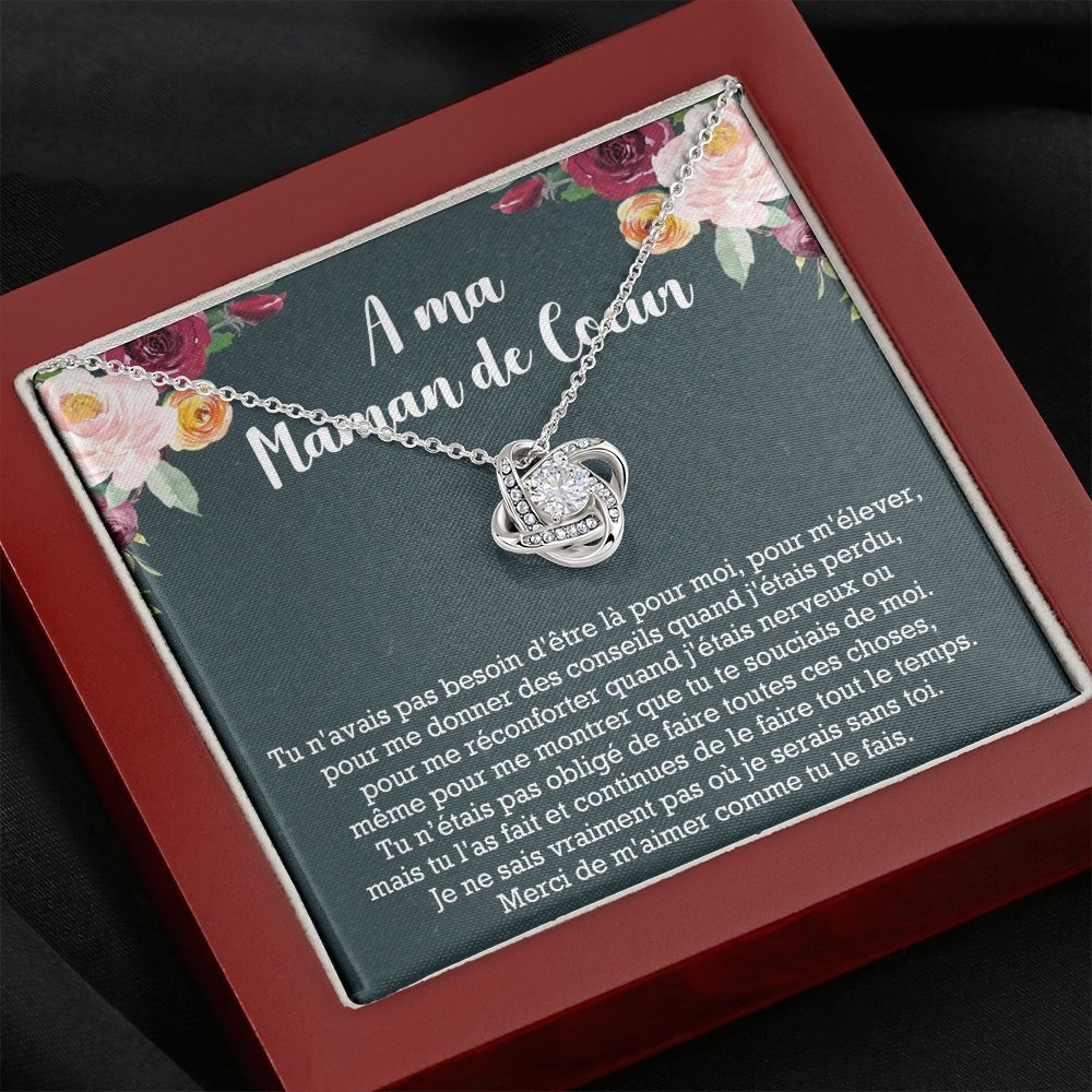 ONEMOM • Collier Déclaration Maman Noeud d'Amour - Lehnaa