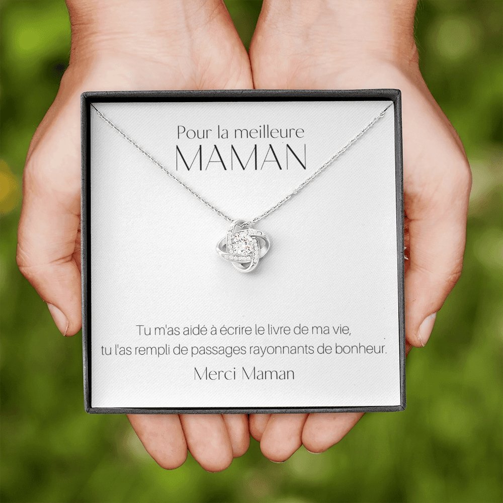 ONEMOM • Collier Déclaration Maman Noeud d'Amour - Lehnaa