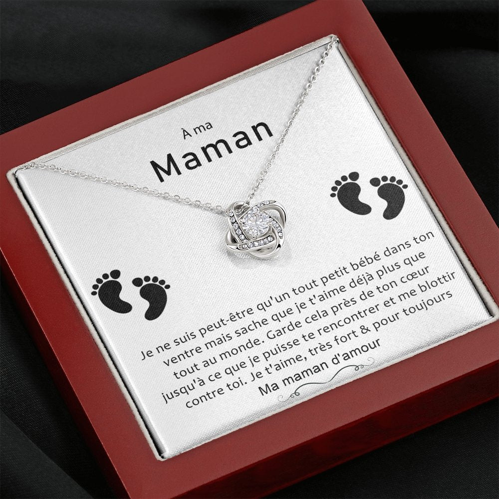 ONEMOM • Collier Déclaration Maman Noeud d'Amour - Lehnaa