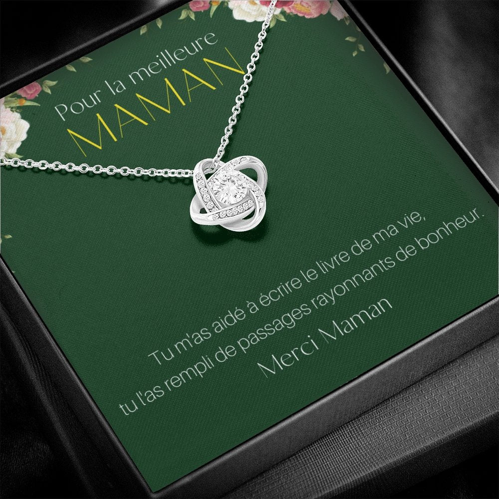 ONEMOM • Collier Déclaration Maman Noeud d'Amour - Lehnaa