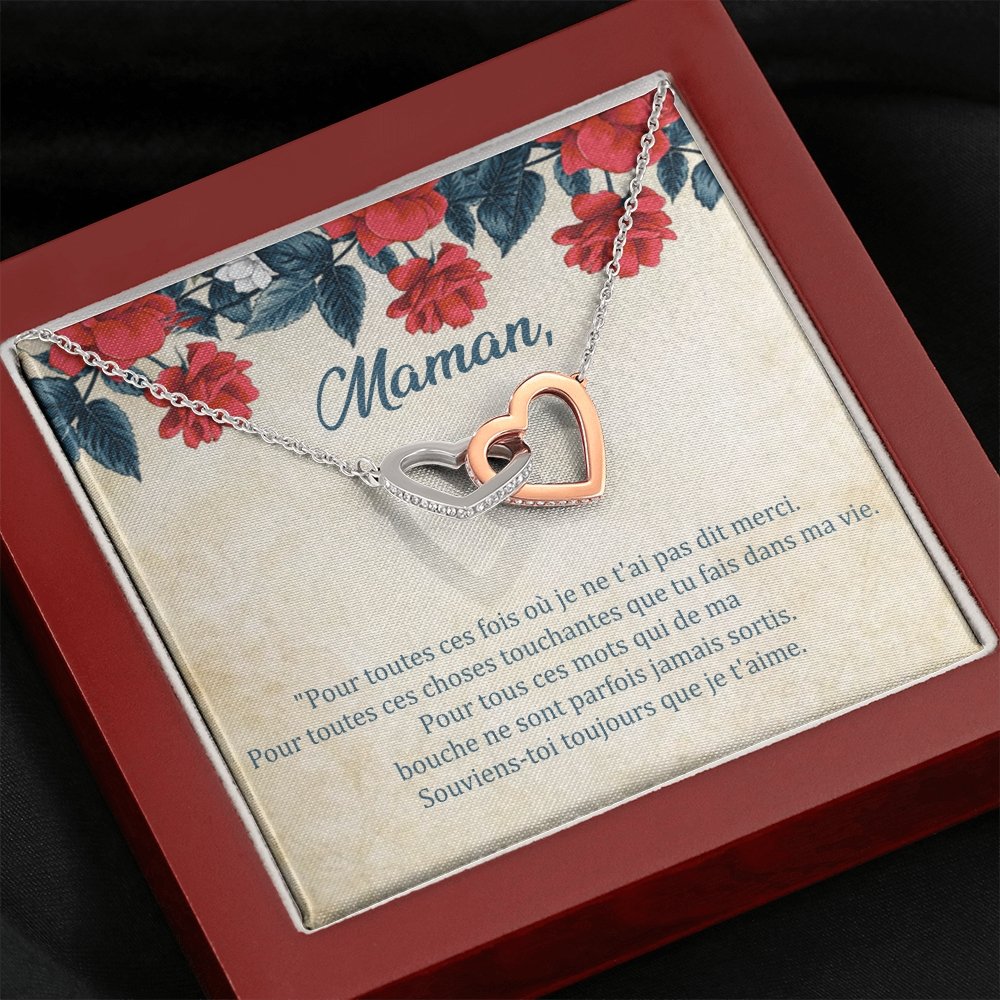 ONEMOM • Collier Maman • Meilleure maman du monde Double Cœur - Lehnaa