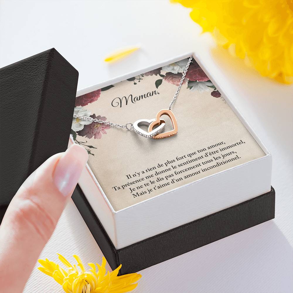 ONEMOM • Collier Maman • Meilleure maman du monde Double Cœur - Lehnaa