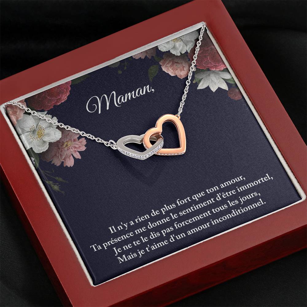 ONEMOM • Collier Maman • Meilleure maman du monde Double Cœur - Lehnaa