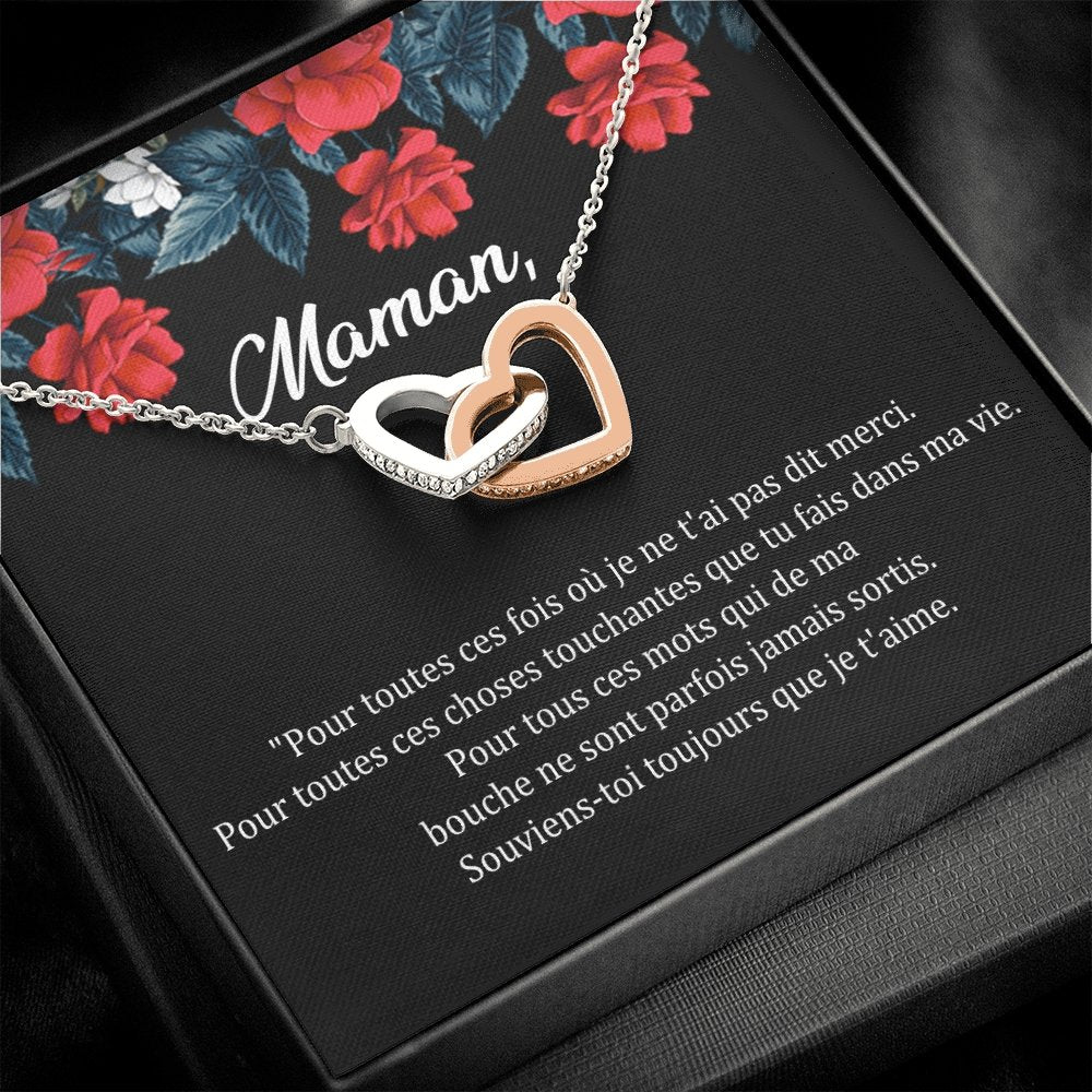 ONEMOM • Collier Maman • Meilleure maman du monde Double Cœur - Lehnaa