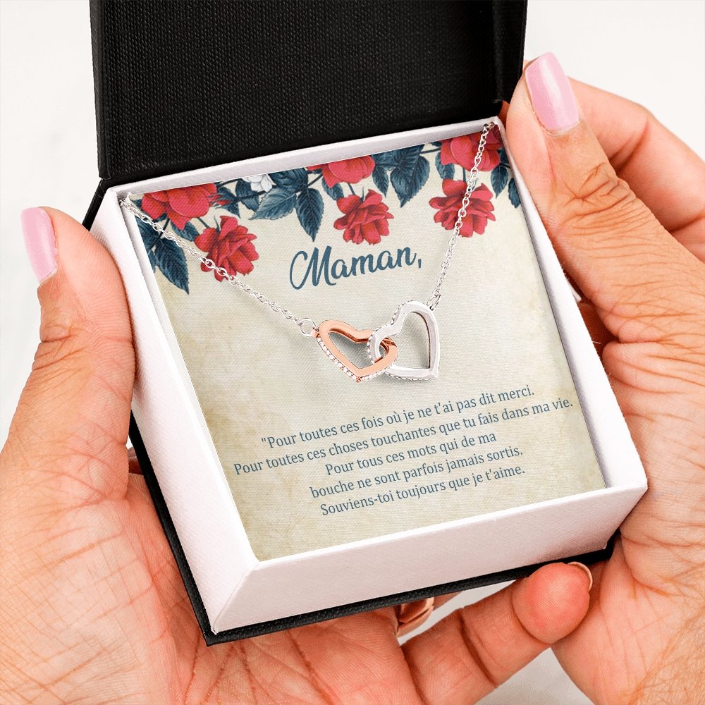 ONEMOM • Collier Maman • Meilleure maman du monde Double Cœur - Lehnaa