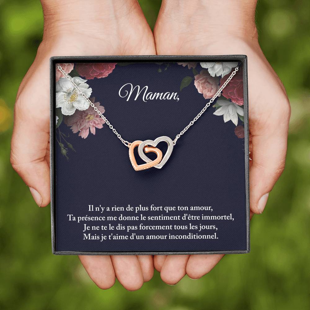 ONEMOM • Collier Maman • Meilleure maman du monde Double Cœur - Lehnaa