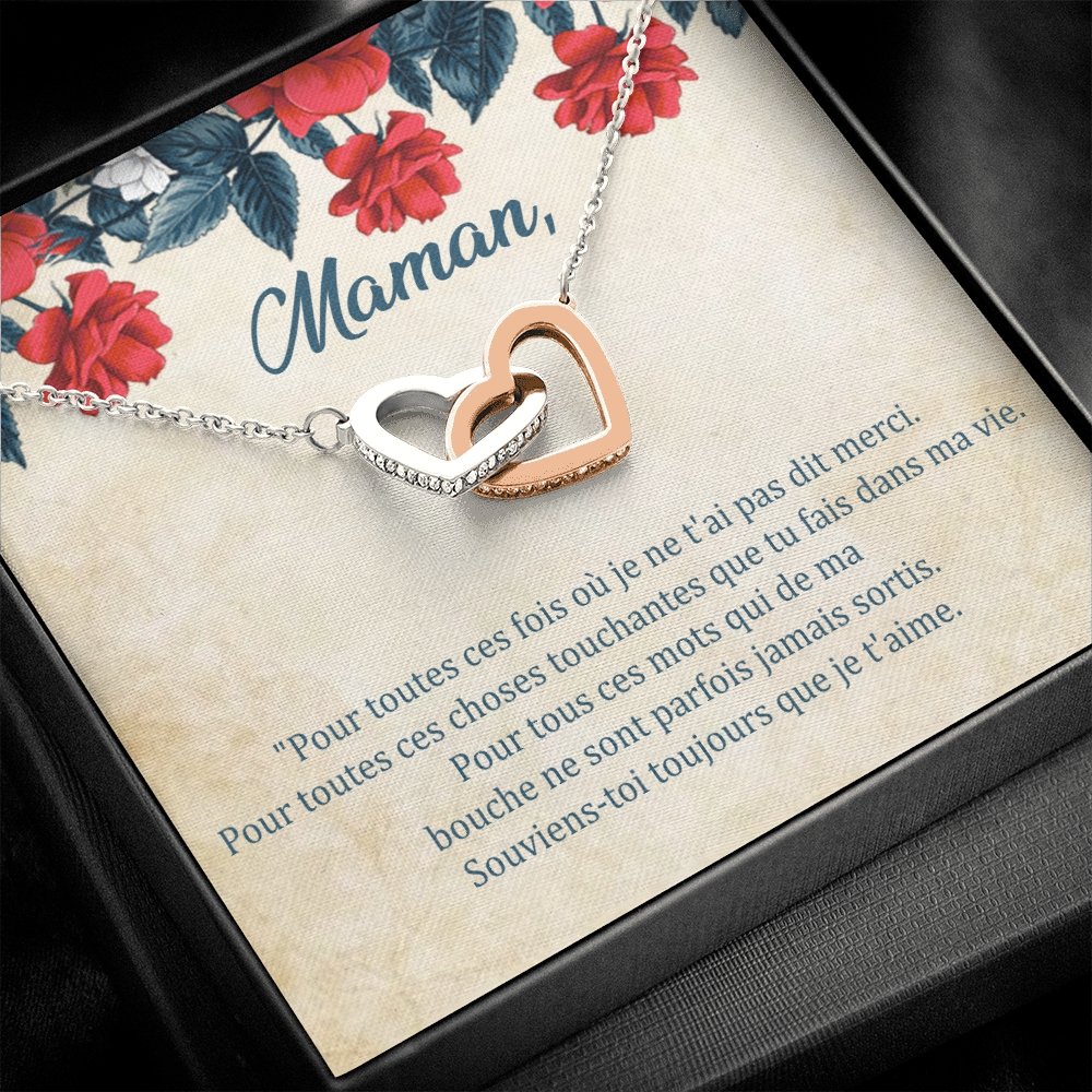 ONEMOM • Collier Maman • Meilleure maman du monde Double Cœur - Lehnaa