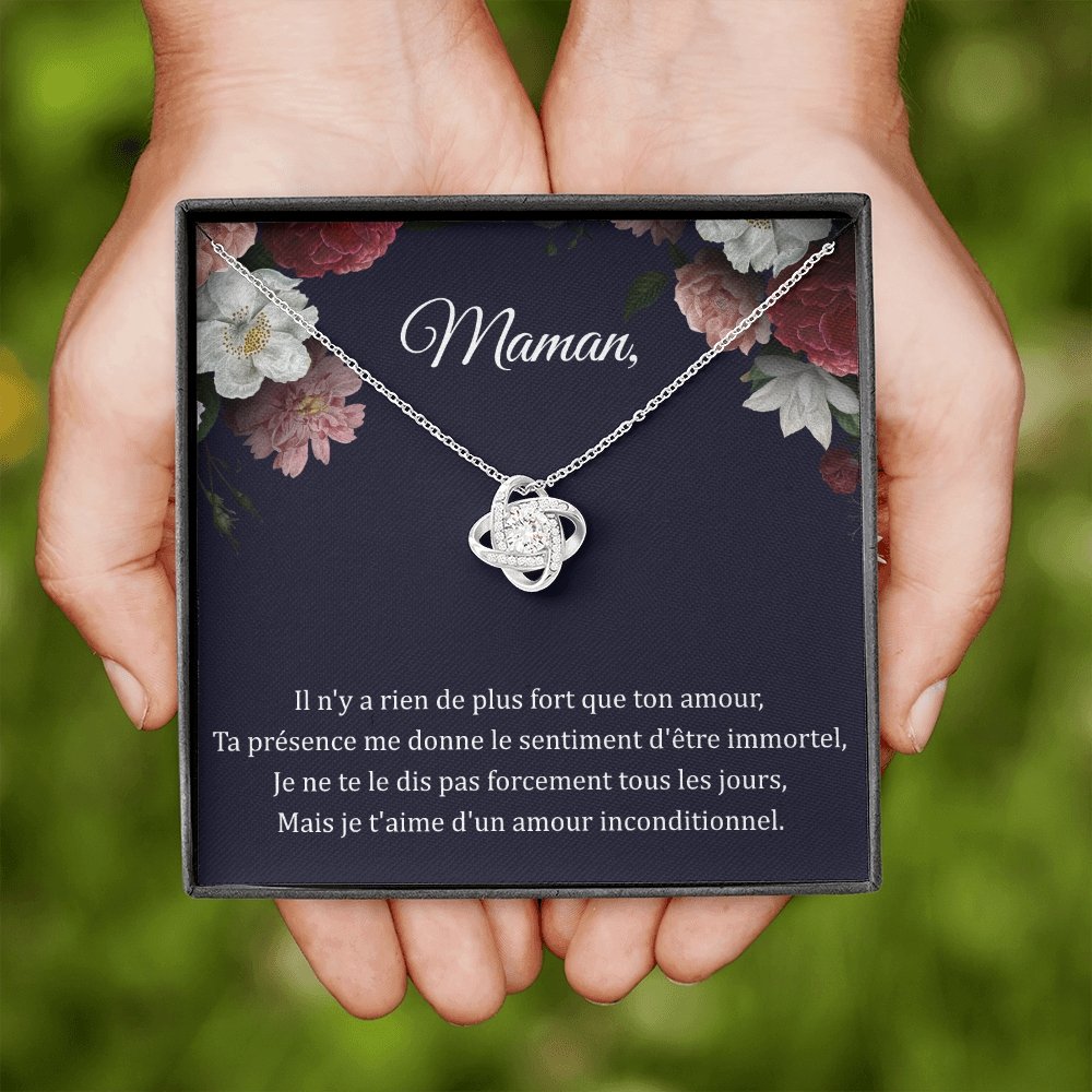 ONEMOM • Collier Maman • Meilleure maman du monde Noeud d'Amour - Lehnaa