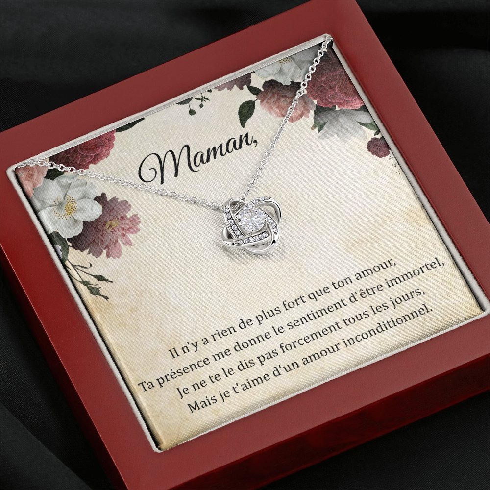 ONEMOM • Collier Maman • Meilleure maman du monde Noeud d'Amour - Lehnaa