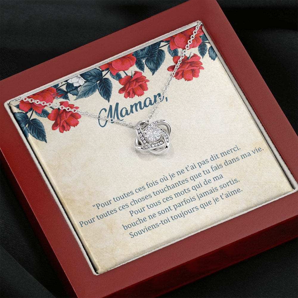 ONEMOM • Collier Maman • Meilleure maman du monde Noeud d'Amour - Lehnaa