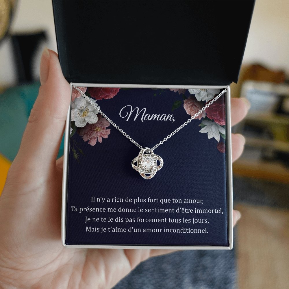ONEMOM • Collier Maman • Meilleure maman du monde Noeud d'Amour - Lehnaa