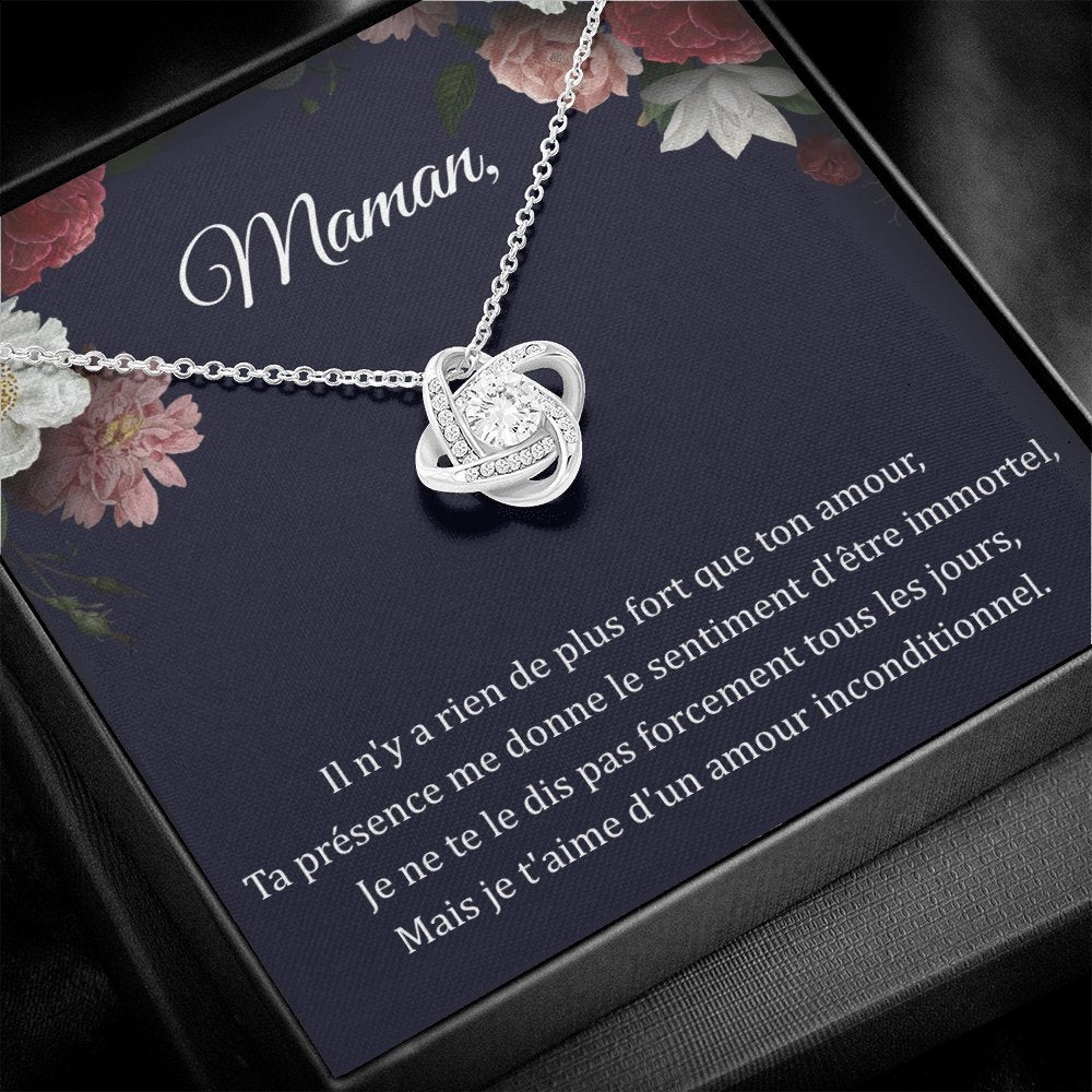ONEMOM • Collier Maman • Meilleure maman du monde Noeud d'Amour - Lehnaa