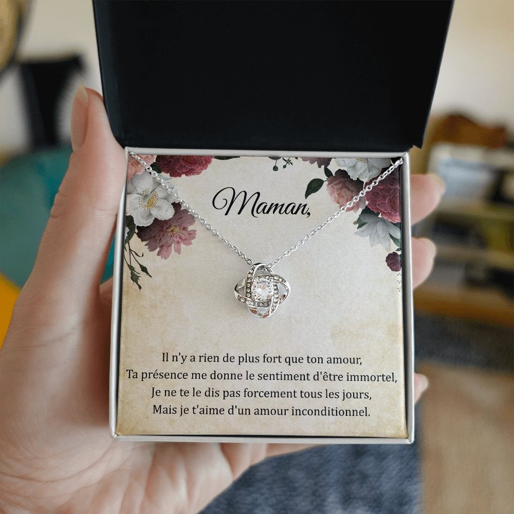 ONEMOM • Collier Maman • Meilleure maman du monde Noeud d'Amour - Lehnaa