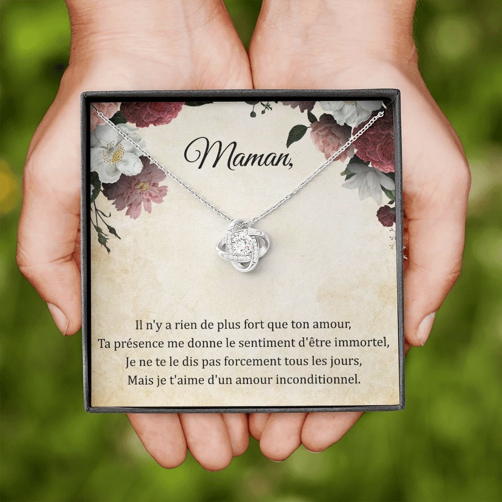 ONEMOM • Collier Maman • Meilleure maman du monde Noeud d'Amour - Lehnaa