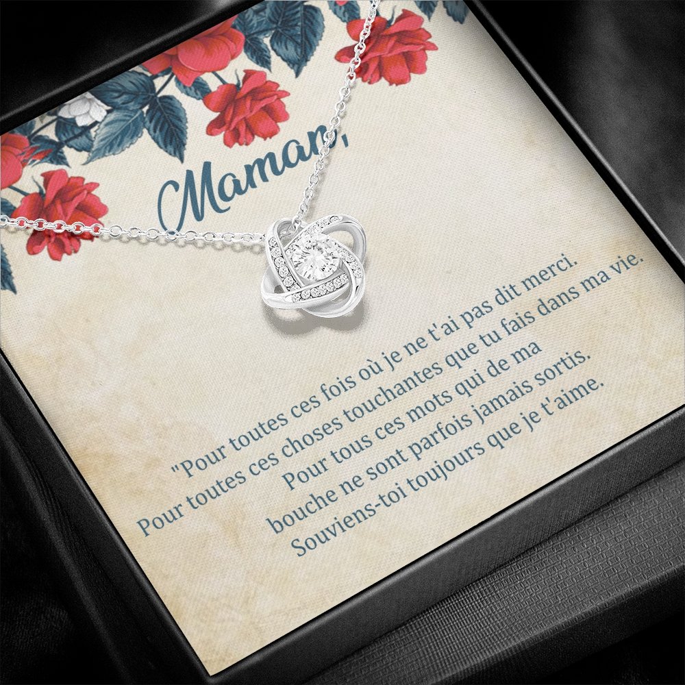 ONEMOM • Collier Maman • Meilleure maman du monde Noeud d'Amour - Lehnaa
