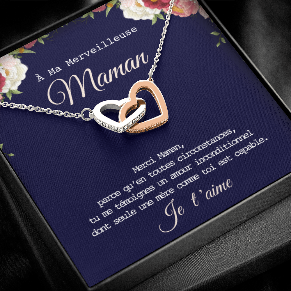 ONEMOM • Collier Déclaration Maman Double Cœur - Lehnaa