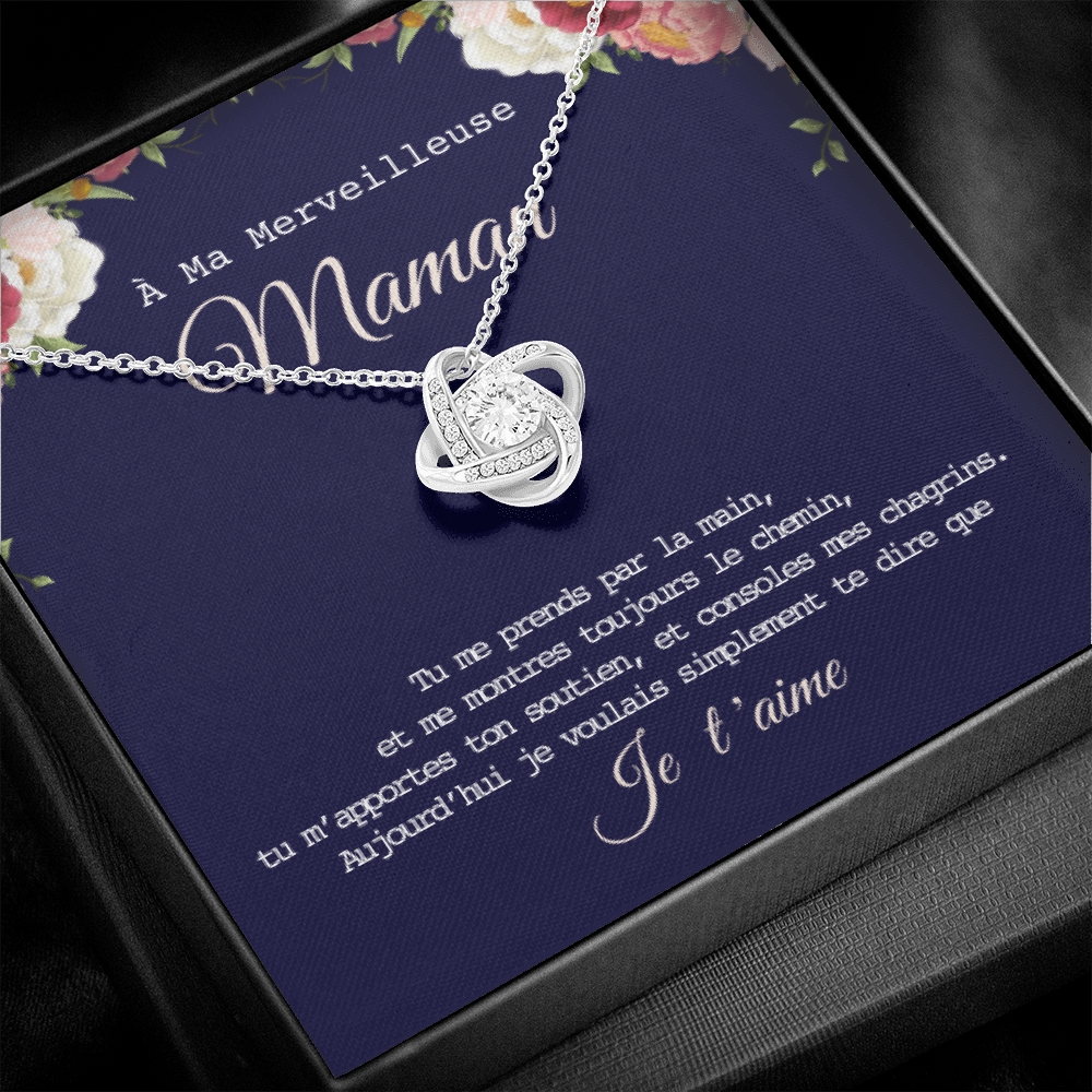 ONEMOM • Collier Déclaration Maman Noeud d'Amour - Lehnaa