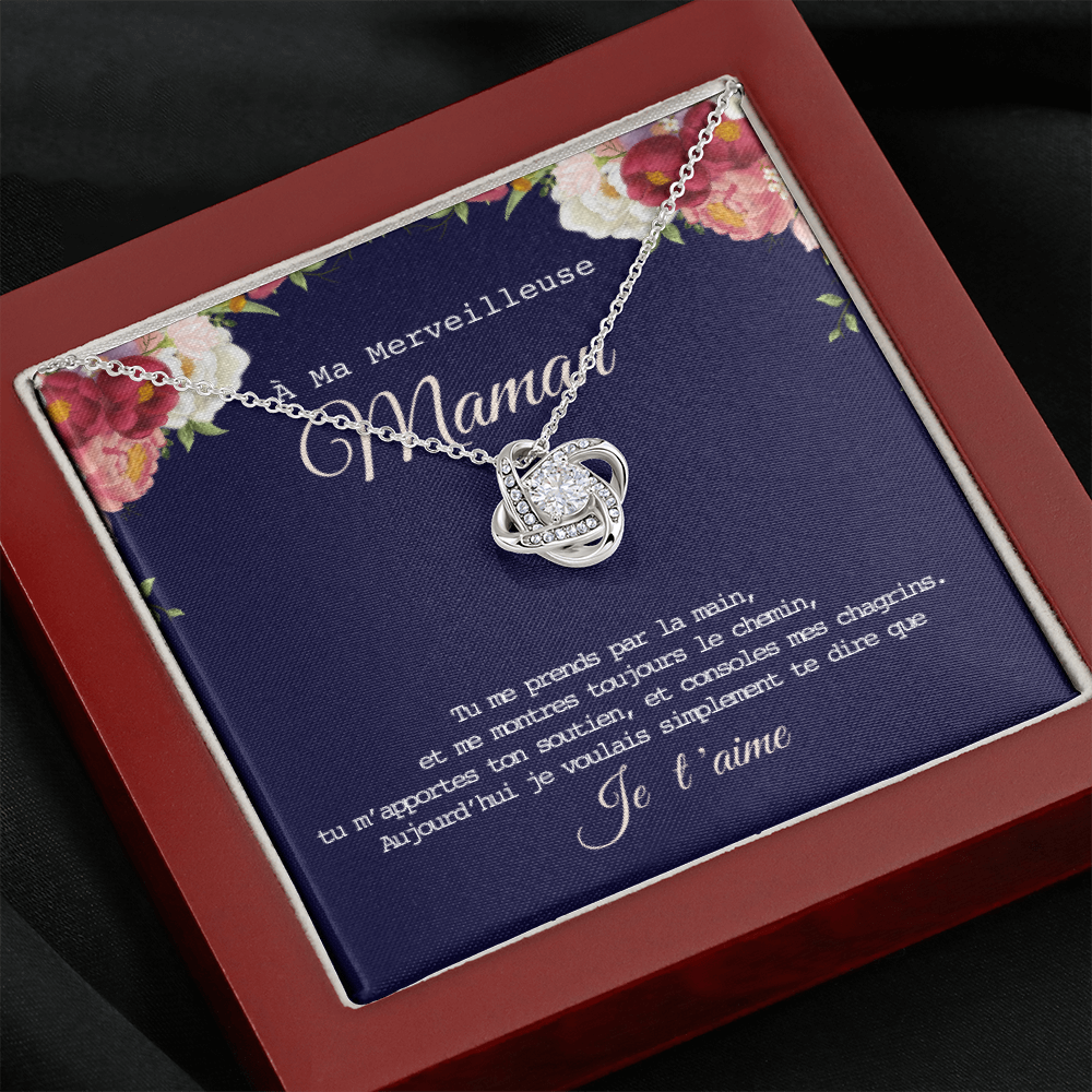 ONEMOM • Collier Déclaration Maman Noeud d'Amour - Lehnaa