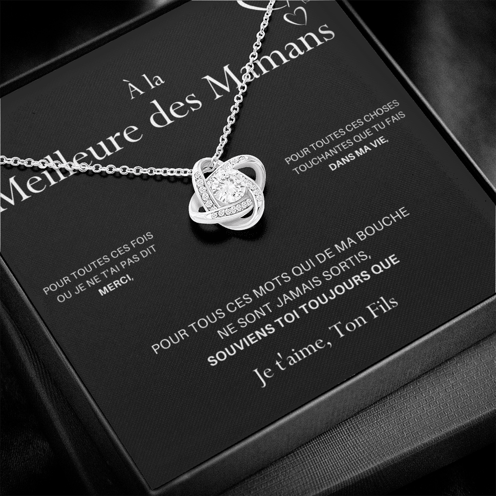 LOVYOUMOM • Collier de la fête des mères Noeud d'Amour Version Homme - Lehnaa