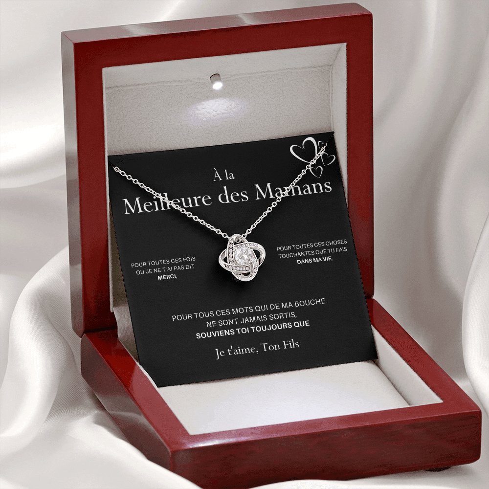 LOVYOUMOM • Collier de la fête des mères Noeud d'Amour Version Homme - Lehnaa